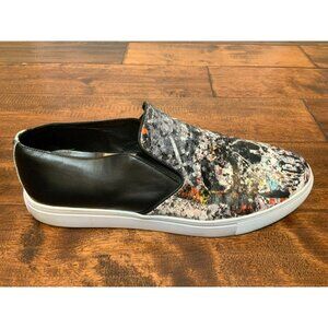 Robert Graham Men's Turney Skull Leather Slip-On Sneakers Shoes, Size 13